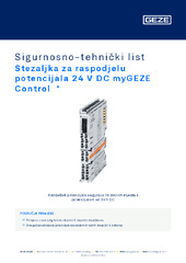 Stezaljka za raspodjelu potencijala 24 V DC myGEZE Control  * Sigurnosno-tehnički list HR