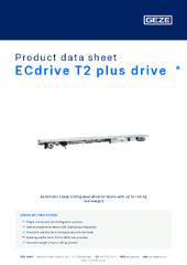 ECdrive T2 plus drive  * Product data sheet EN