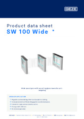 SW 100 Wide  * Product data sheet EN