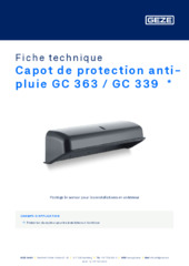 Capot de protection anti-pluie GC 363 / GC 339  * Fiche technique FR