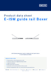 E-ISM guide rail Boxer Product data sheet EN