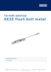 GEZE flush bolt metal Termék adatlap HU