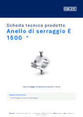 Anello di serraggio E 1500  * Scheda tecnica prodotto IT