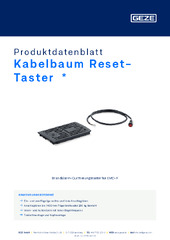 Kabelbaum Reset-Taster  * Produktdatenblatt DE