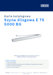 Szyna ślizgowa E TS 5000 BG Karta katalogowa PL