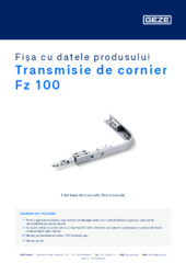 Eckwinkelgetriebe Fz100 Produkt Fișa cu datele produsului RO