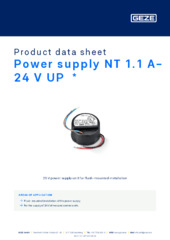 Power supply NT 1.1 A-24 V UP  * Product data sheet EN