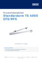 Standardarm TS 4000 EFS/RFS Produktdatablad DA