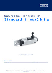 Standardni nosač krila Sigurnosno-tehnički list HR
