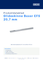 Glideskinne Boxer EFS 20,7 mm Produktdatablad NB