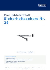 Sicherheitsschere Nr. 35 Produktdatenblatt DE