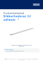 Sikkerhedsrør til udløser  * Produktdatablad DA