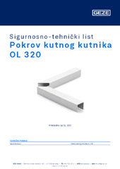 Pokrov kutnog kutnika OL 320 Sigurnosno-tehnički list HR