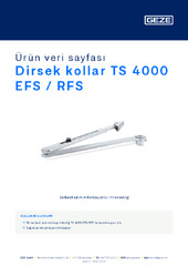 Dirsek kollar TS 4000 EFS / RFS Ürün veri sayfası TR