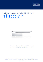 TS 3000 V  * Sigurnosno-tehnički list HR