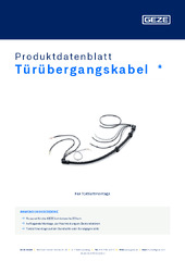 Türübergangskabel  * Produktdatenblatt DE