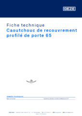 Caoutchouc de recouvrement profilé de porte 65 Fiche technique FR