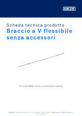 Braccio a V flessibile senza accessori Scheda tecnica prodotto IT
