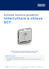 Interruttore a chiave SCT Scheda tecnica prodotto IT