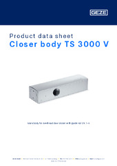 Closer body TS 3000 V Product data sheet EN