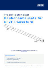 Haubenanbausatz für GEZE Powerturn Produktdatenblatt DE