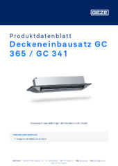 Deckeneinbausatz GC 365 / GC 341 Produktdatenblatt DE