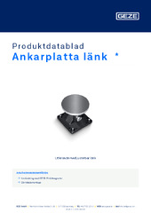 Ankarplatta länk  * Produktdatablad SV