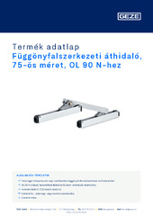 Függönyfalszerkezeti áthidaló, 75-ös méret, OL 90 N-hez Termék adatlap HU
