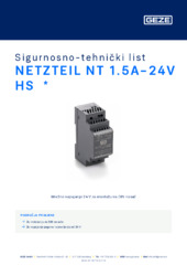 NETZTEIL NT 1.5A-24V HS  * Sigurnosno-tehnički list HR