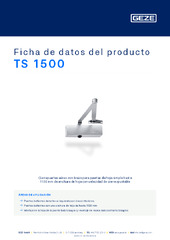 TS 1500 Ficha de datos del producto ES
