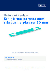 Sıkıştırma parçası cam sıkıştırma plakası 30 mm Ürün veri sayfası TR