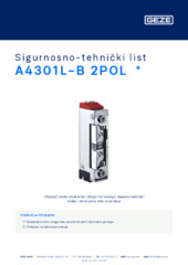 A4301L-B 2POL  * Sigurnosno-tehnički list HR