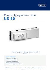 US 50 Productgegevens tabel NL