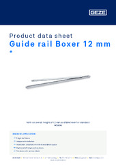 Guide rail Boxer 12 mm  * Product data sheet EN