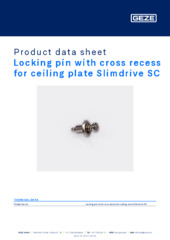 Locking pin with cross recess for ceiling plate Slimdrive SC Product data sheet EN