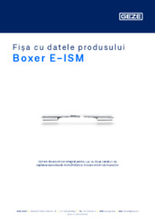 Boxer E-ISM Fișa cu datele produsului RO