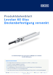 Levolan 60 Glas Deckenbefestigung versenkt Produktdatenblatt DE