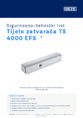 Tijelo zatvarača TS 4000 EFS  * Sigurnosno-tehnički list HR