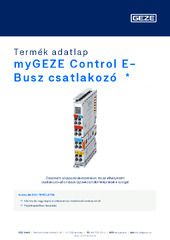 myGEZE Control E-Busz csatlakozó  * Termék adatlap HU