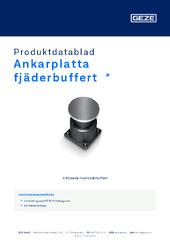 Ankarplatta fjäderbuffert  * Produktdatablad SV