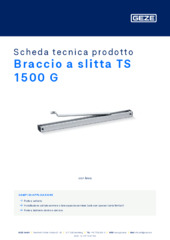 Braccio a slitta TS 1500 G Scheda tecnica prodotto IT