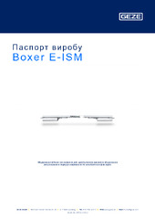 Boxer E-ISM Паспорт виробу UK
