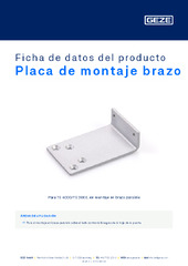 Placa de montaje brazo Ficha de datos del producto ES
