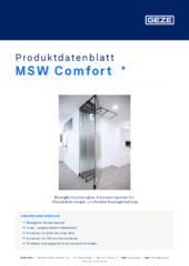 MSW Comfort  * Produktdatenblatt DE
