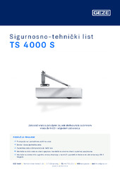 TS 4000 S Sigurnosno-tehnički list HR