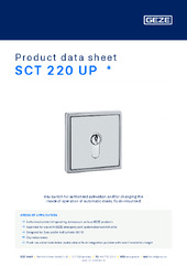 SCT 220 UP  * Product data sheet EN