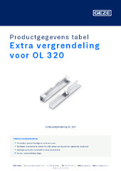 Extra vergrendeling voor OL 320 Productgegevens tabel NL