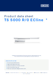 TS 5000 R/0 ECline  * Product data sheet EN
