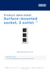 Surface-mounted socket, 3 outlet  * Product data sheet EN