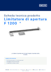 Limitatore di apertura F 1200  * Scheda tecnica prodotto IT